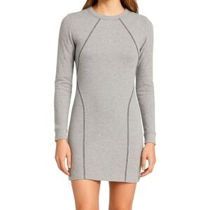 KAIN Boucle Terry Churchill Sweatshirt Mini Dress Gray Long Sleeves Women Medium
